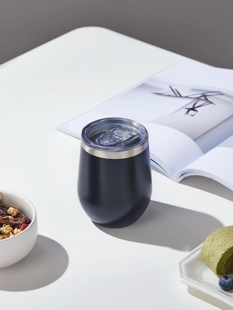 black stanless steel mug