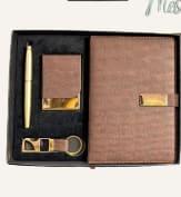 Diary, Card Holder, Pen & Keychain