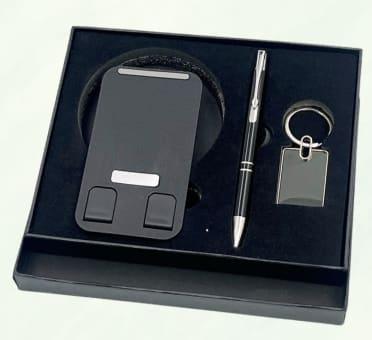 mobile stand, pen and keychain